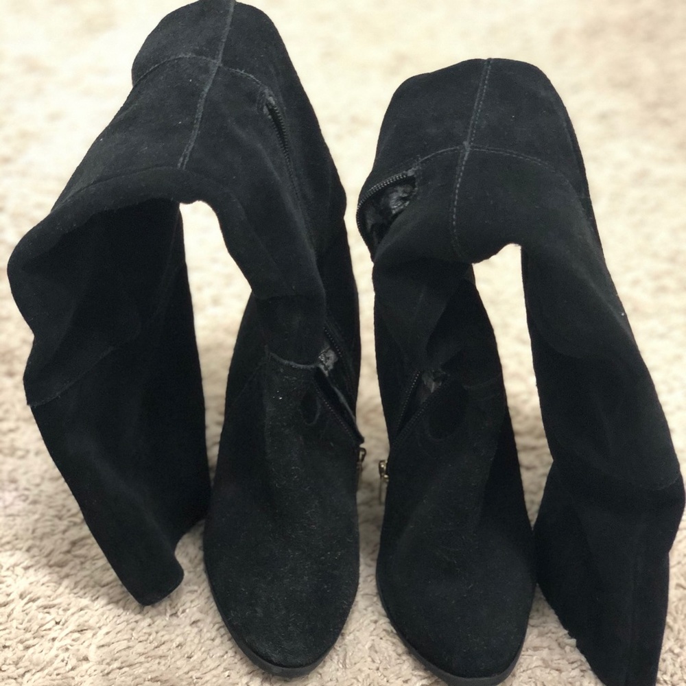 ALDO Suede Knee High Boots In Black Size 6